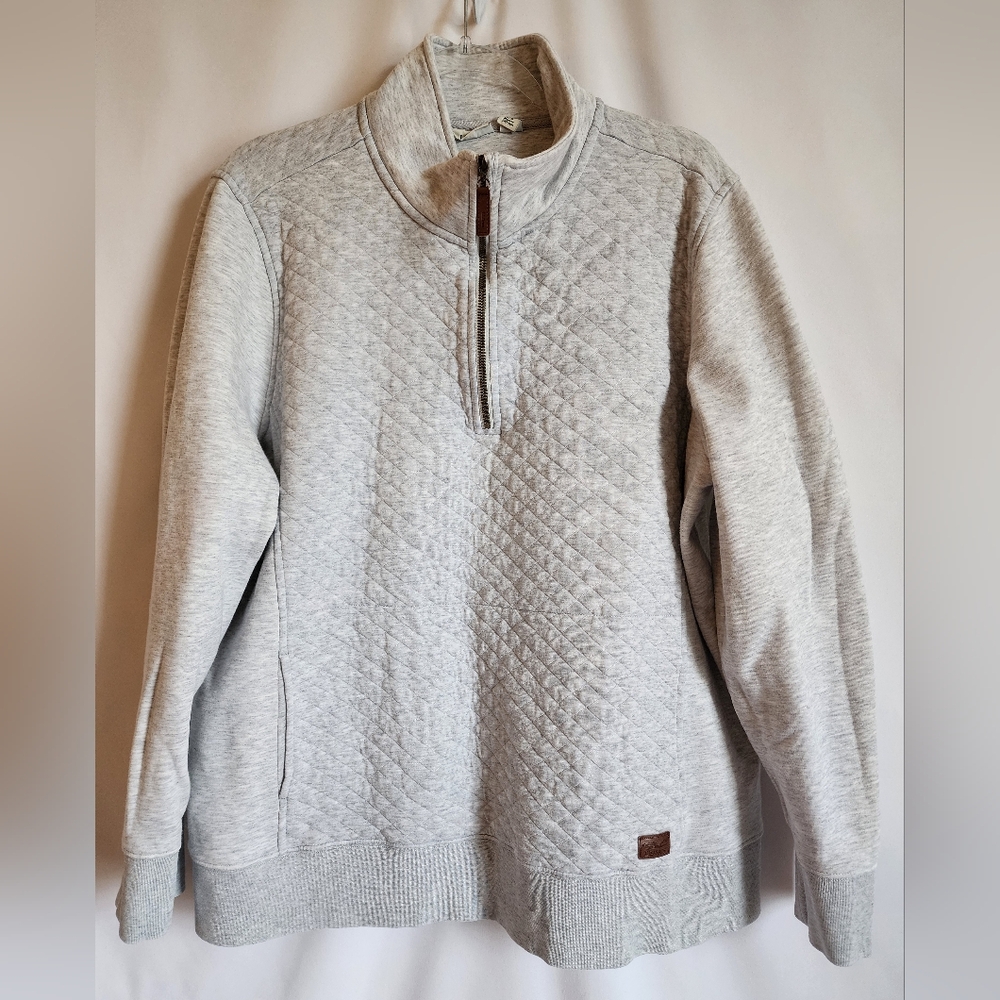 LL Bean Quilted quarter zip pullover